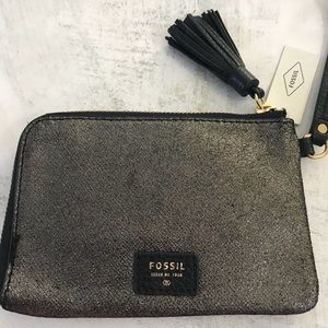 Fossil Wristlet in Black and Pewter NWT